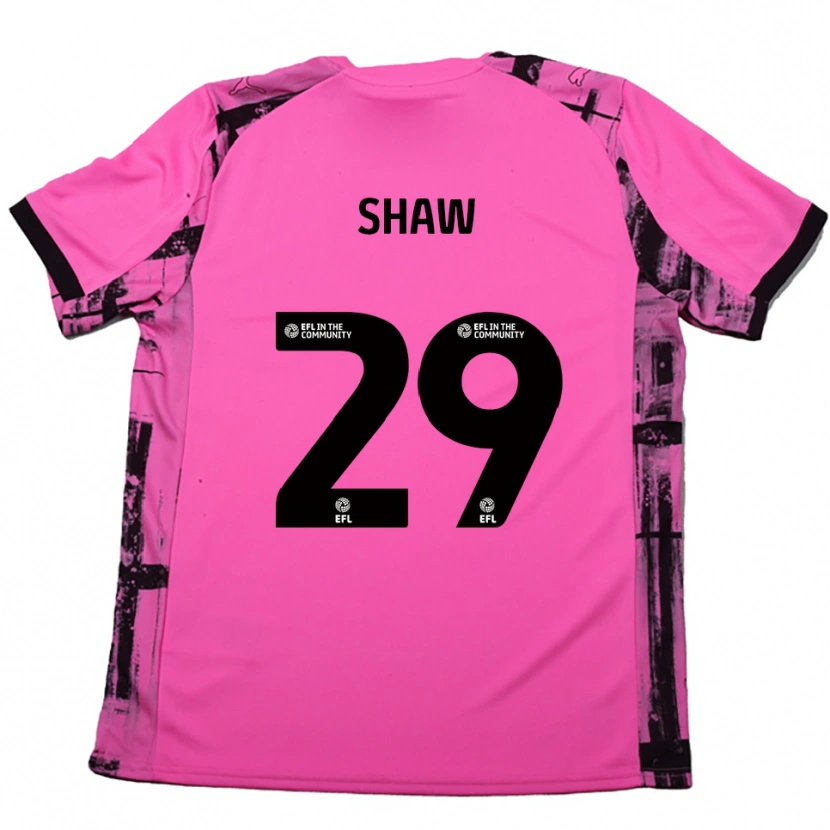 Danxen Dames Liam Shaw #29 Roosrood Zwart Uitshirt Uittenue 2025/26 T-Shirt