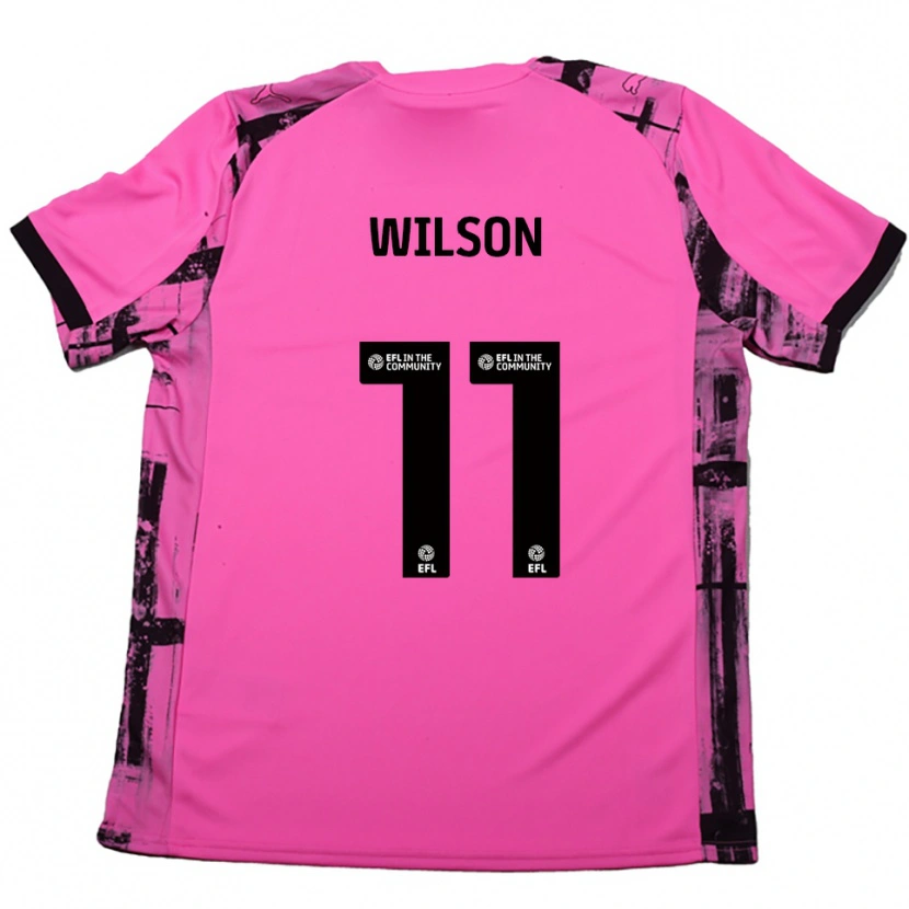 Danxen Dames James Wilson #11 Roosrood Zwart Uitshirt Uittenue 2025/26 T-Shirt