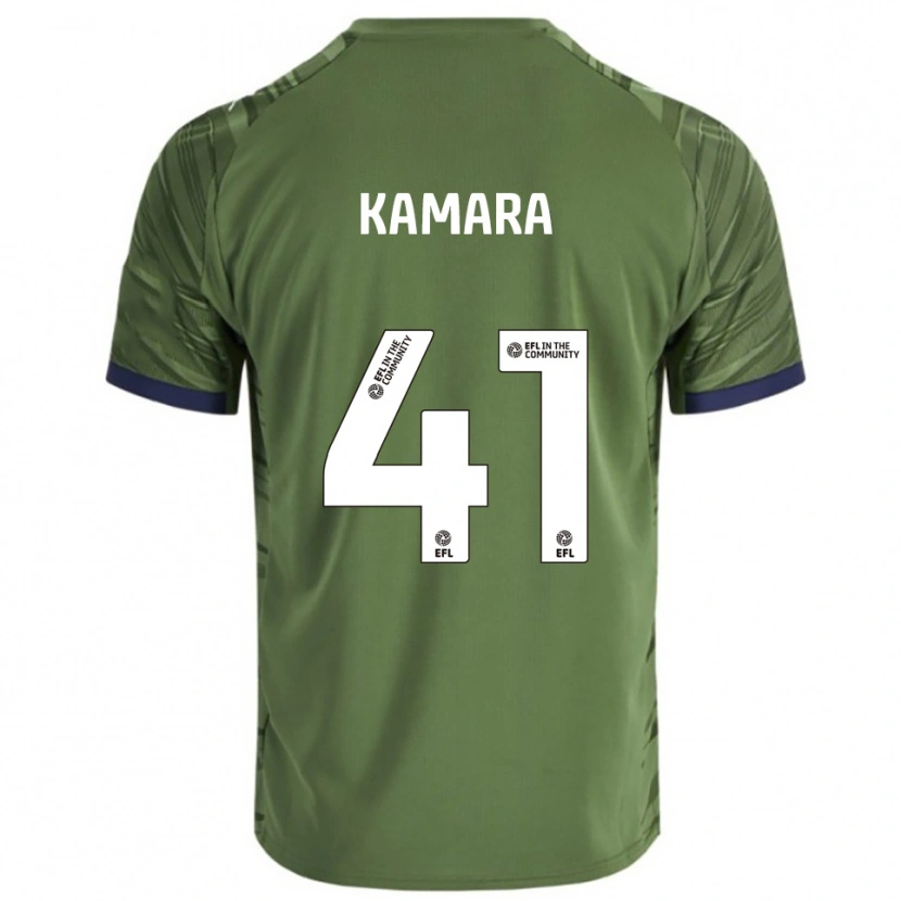 Danxen Dames David Kamara #41 Groen Wit Uitshirt Uittenue 2025/26 T-Shirt