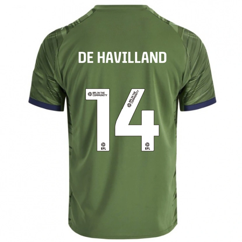 Danxen Dames Ryan De Havilland #14 Groen Wit Uitshirt Uittenue 2025/26 T-Shirt