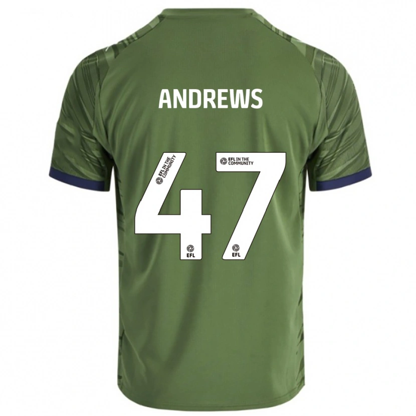 Danxen Dames Joe Andrews #47 Groen Wit Uitshirt Uittenue 2025/26 T-Shirt