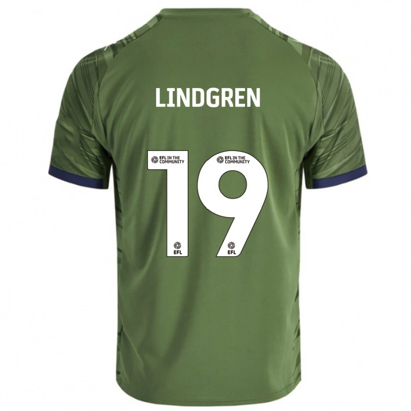 Danxen Dames Gustav Lindgren #19 Groen Wit Uitshirt Uittenue 2025/26 T-Shirt