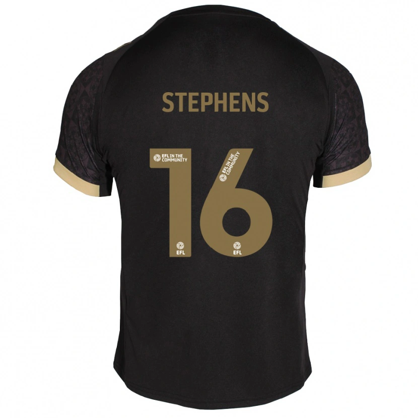 Danxen Dames Ella Stephens #16 Zwart Goud Uitshirt Uittenue 2025/26 T-Shirt