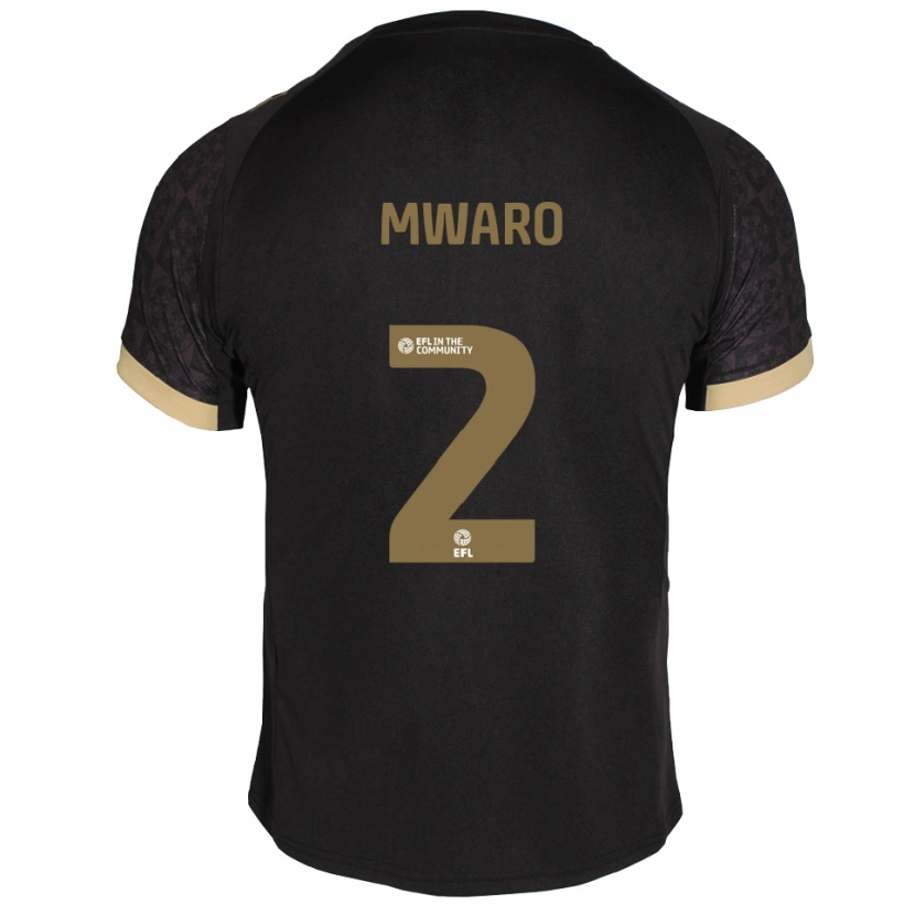 Danxen Dames Joe Mwaro #2 Zwart Goud Uitshirt Uittenue 2025/26 T-Shirt