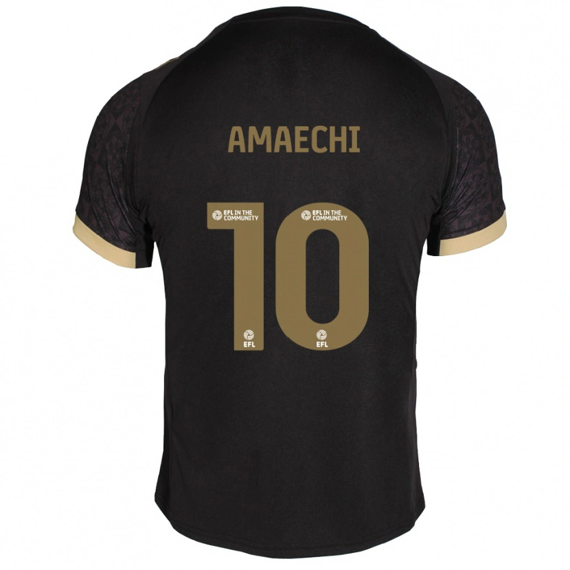 Danxen Dames Xavier Amaechi #10 Zwart Goud Uitshirt Uittenue 2025/26 T-Shirt