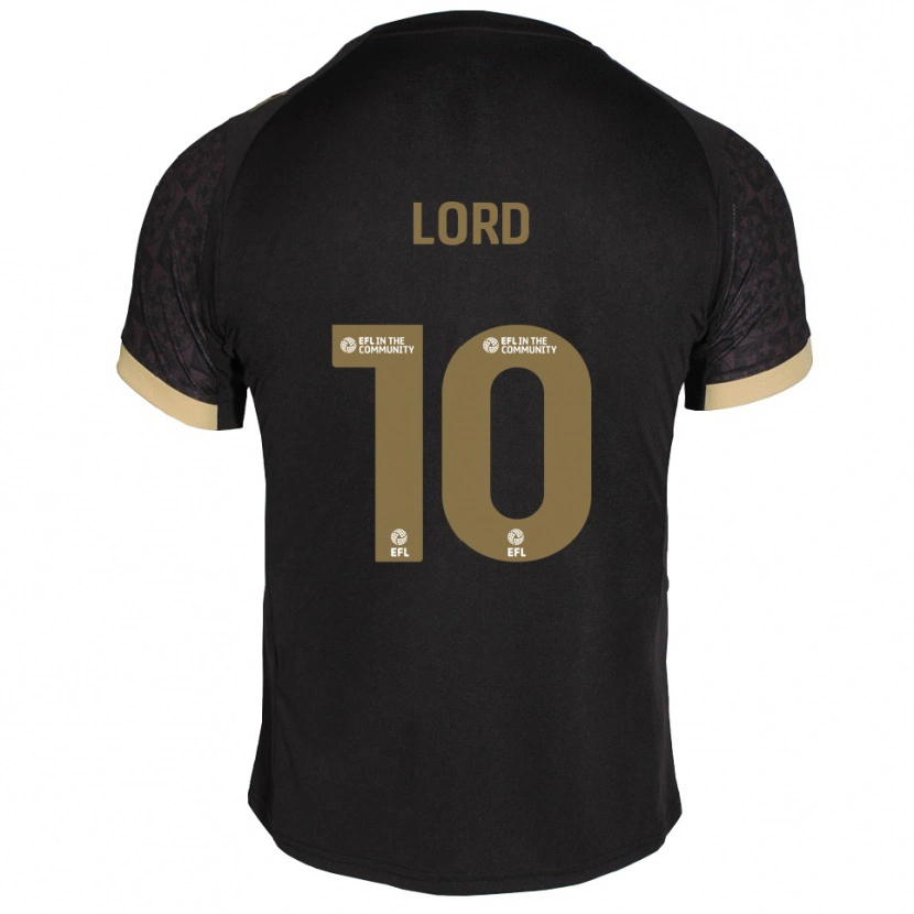 Danxen Dames Sam Lord #10 Zwart Goud Uitshirt Uittenue 2025/26 T-Shirt