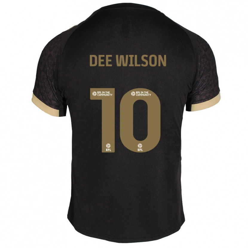 Danxen Dames Georgia Dee Wilson #10 Zwart Goud Uitshirt Uittenue 2025/26 T-Shirt
