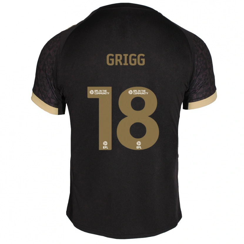 Danxen Dames Katie Grigg #18 Zwart Goud Uitshirt Uittenue 2025/26 T-Shirt