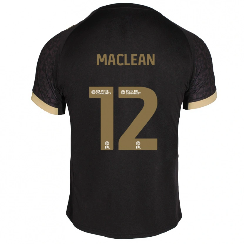 Danxen Dames Toby Maclean #12 Zwart Goud Uitshirt Uittenue 2025/26 T-Shirt