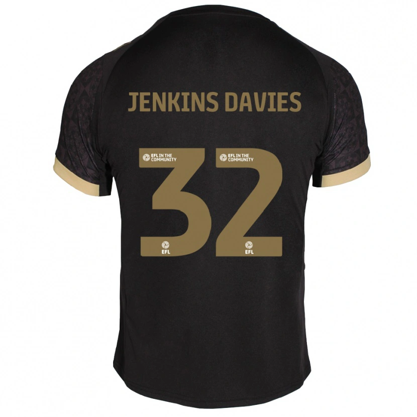 Danxen Dames Will Jenkins-Davies #32 Zwart Goud Uitshirt Uittenue 2025/26 T-Shirt