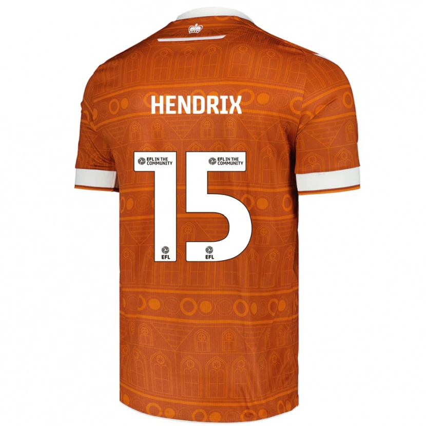 Danxen Dames Brooke Hendrix #15 Oranje Wit Uitshirt Uittenue 2025/26 T-Shirt