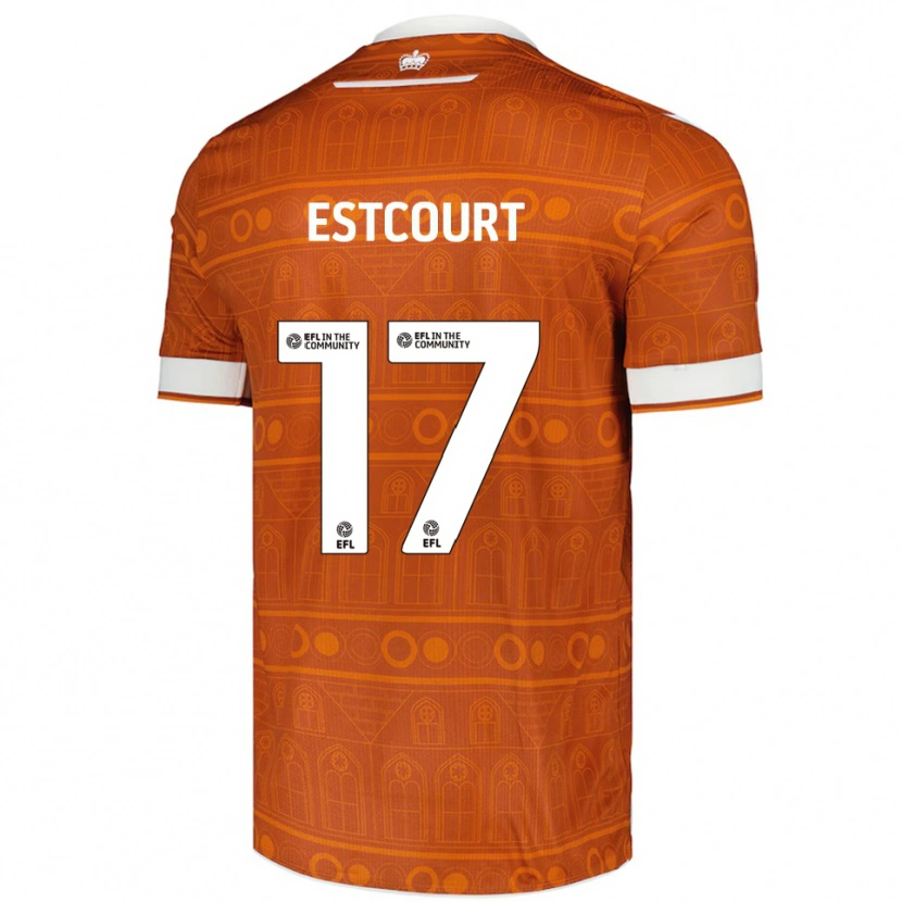 Danxen Dames Charlie Estcourt #17 Oranje Wit Uitshirt Uittenue 2025/26 T-Shirt