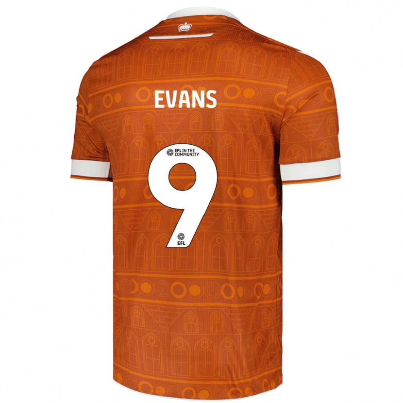 Danxen Dames Reece Evans #9 Oranje Wit Uitshirt Uittenue 2025/26 T-Shirt
