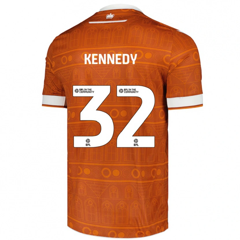 Danxen Dames Stevie Kennedy #32 Oranje Wit Uitshirt Uittenue 2025/26 T-Shirt