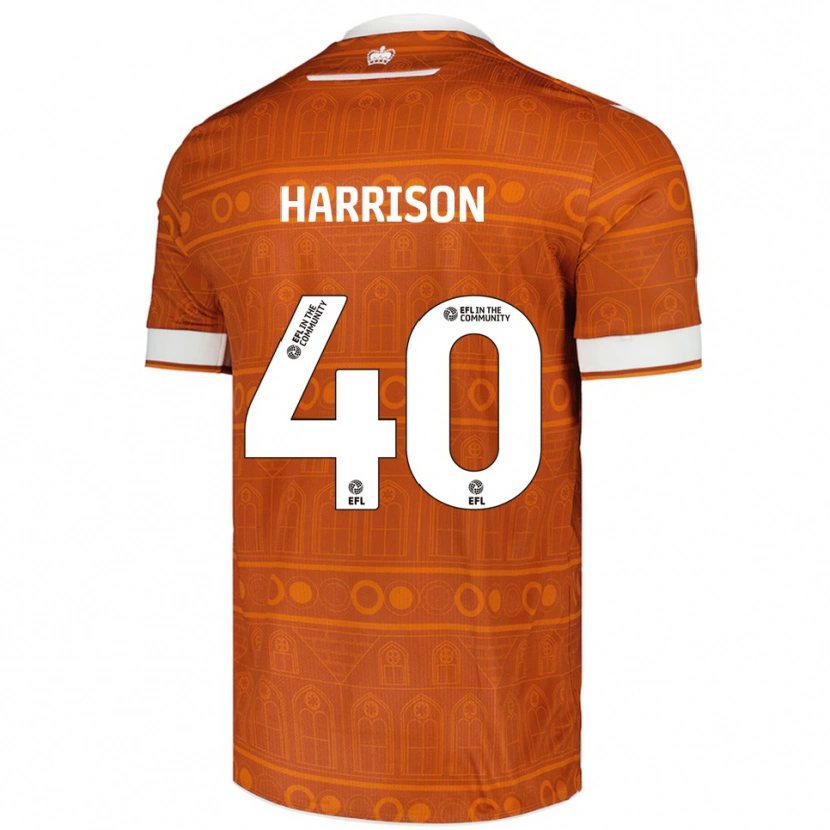 Danxen Dames Sam Harrison #40 Oranje Wit Uitshirt Uittenue 2025/26 T-Shirt