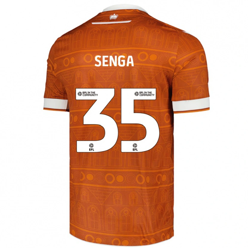 Danxen Dames Jack Senga #35 Oranje Wit Uitshirt Uittenue 2025/26 T-Shirt