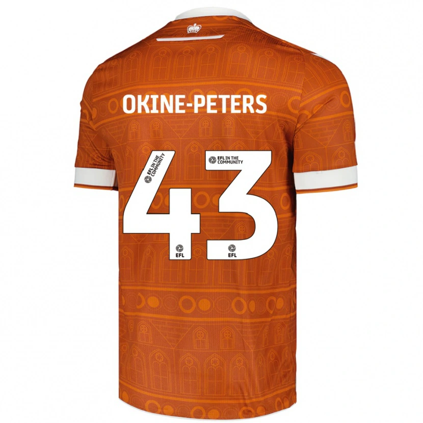 Danxen Dames Jeremiah Okine-Peters #43 Oranje Wit Uitshirt Uittenue 2025/26 T-Shirt