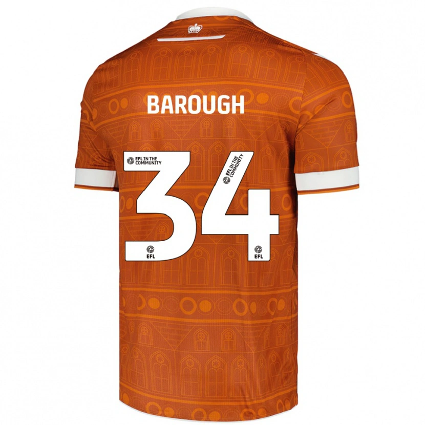 Danxen Dames Joe Barough #34 Oranje Wit Uitshirt Uittenue 2025/26 T-Shirt