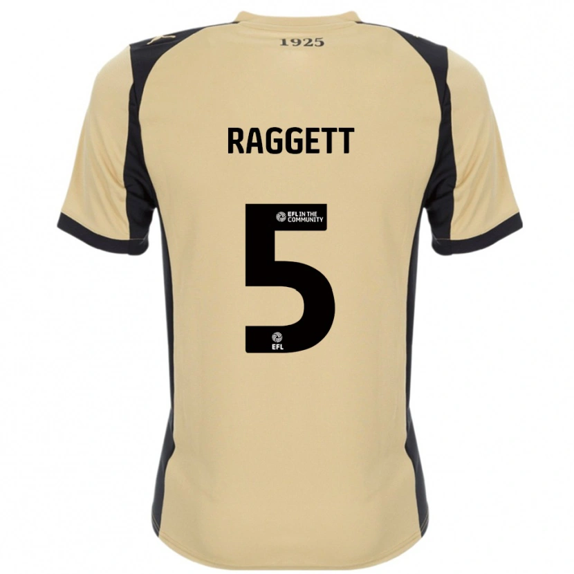 Danxen Dames Sean Raggett #5 Goud Zwart Uitshirt Uittenue 2025/26 T-Shirt