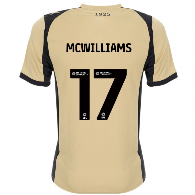 Danxen Dames Shaun Mcwilliams #17 Goud Zwart Uitshirt Uittenue 2025/26 T-Shirt