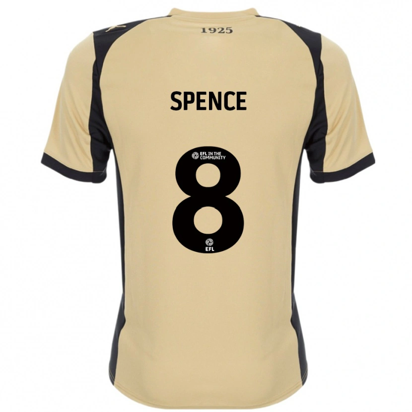 Danxen Dames Kian Spence #8 Goud Zwart Uitshirt Uittenue 2025/26 T-Shirt