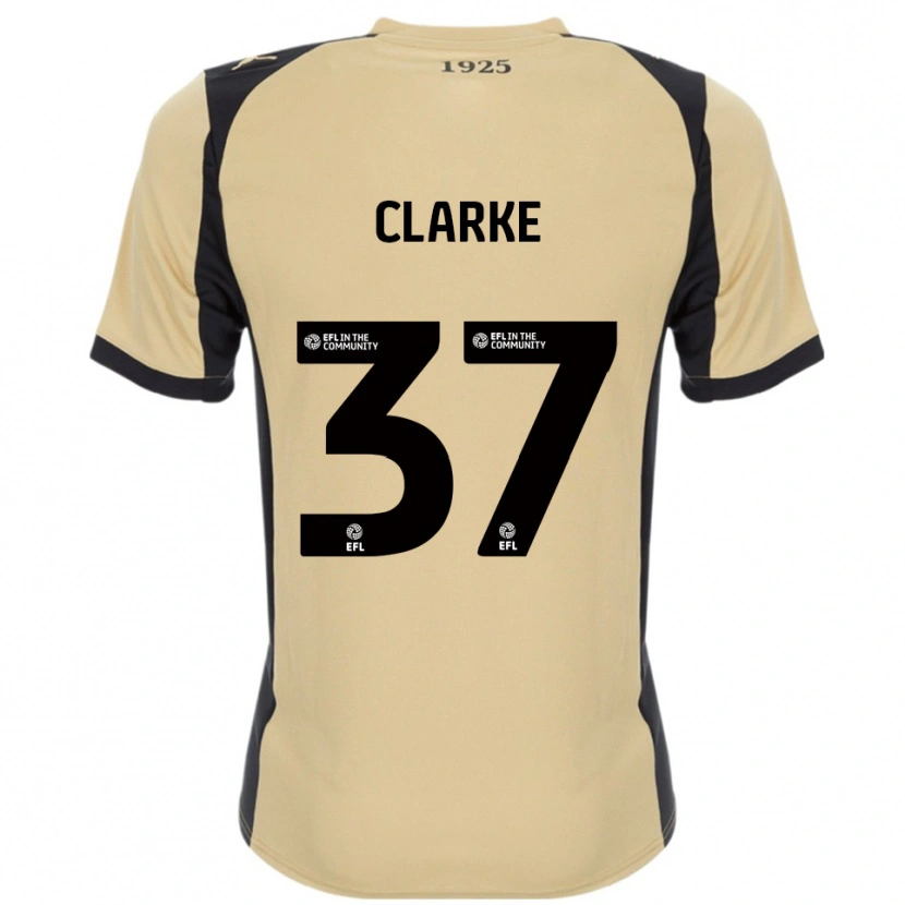 Danxen Dames James Clarke #37 Goud Zwart Uitshirt Uittenue 2025/26 T-Shirt