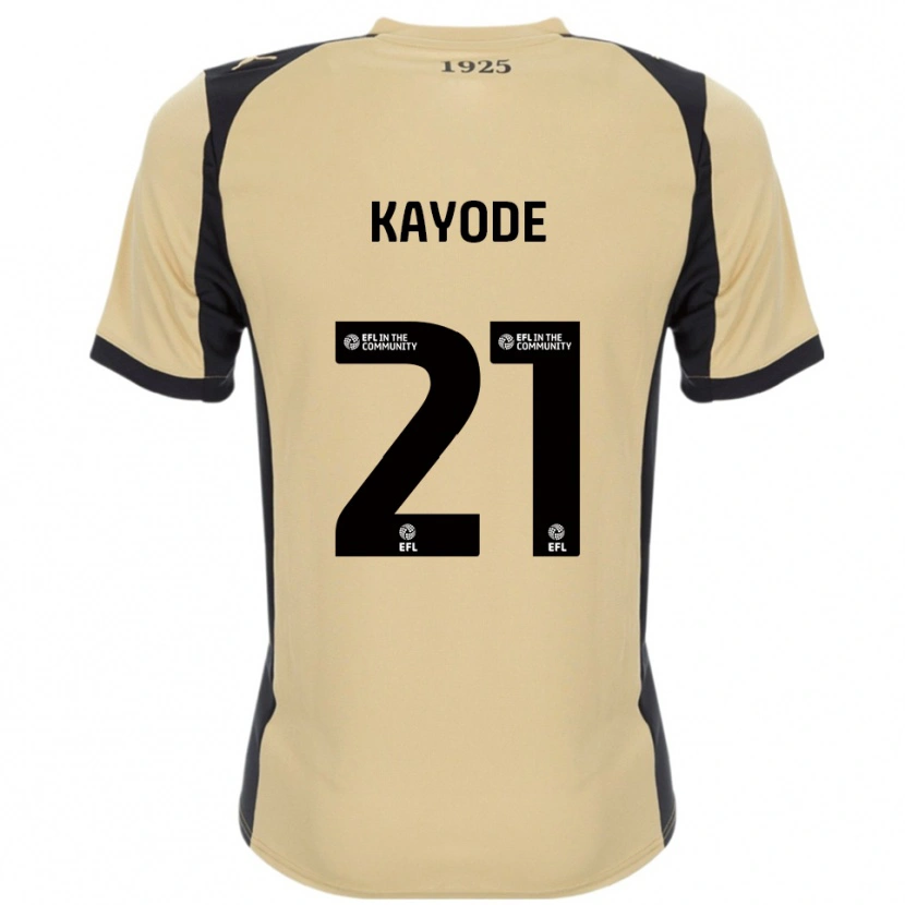 Danxen Dames Joshua Kayode #21 Goud Zwart Uitshirt Uittenue 2025/26 T-Shirt