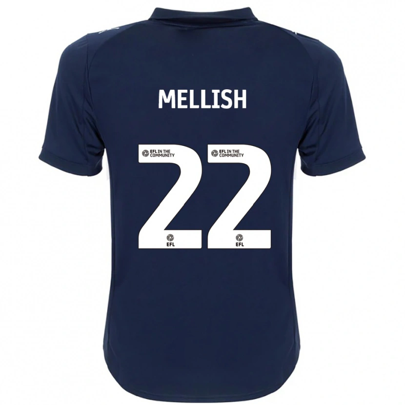 Danxen Dames Jon Mellish #22 Marine Wit Uitshirt Uittenue 2025/26 T-Shirt