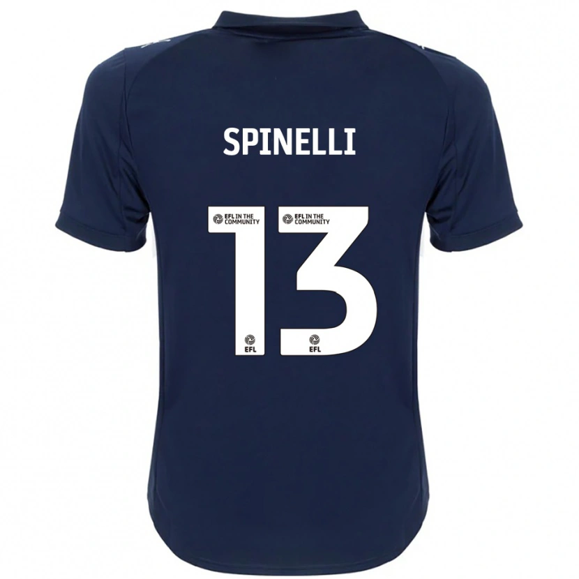 Danxen Dames Matteo Spinelli #13 Marine Wit Uitshirt Uittenue 2025/26 T-Shirt
