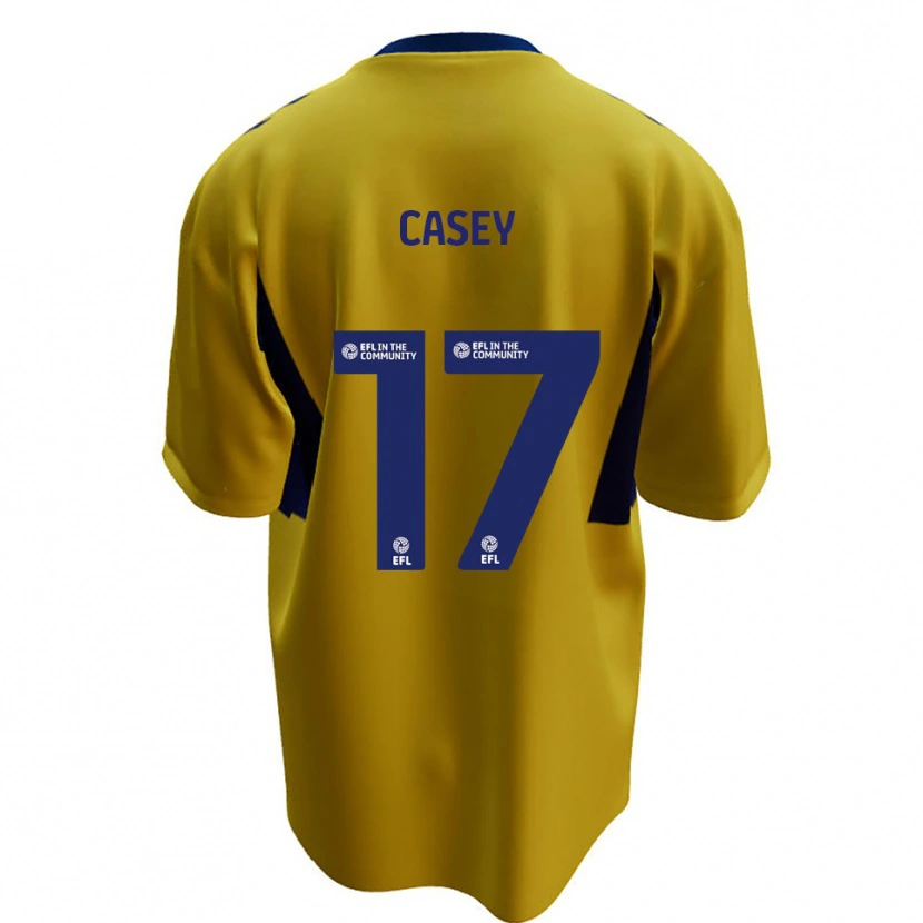 Danxen Dames Dan Casey #17 Geel Blauw Uitshirt Uittenue 2025/26 T-Shirt