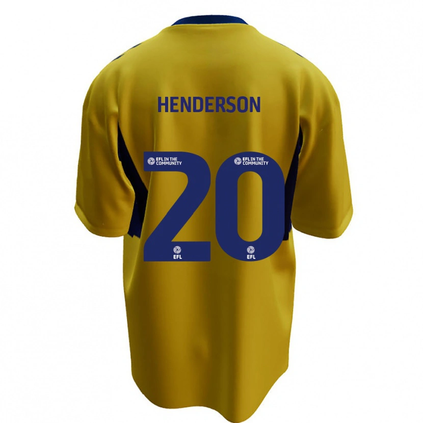 Danxen Dames Ewan Henderson #20 Geel Blauw Uitshirt Uittenue 2025/26 T-Shirt