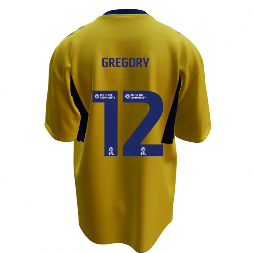 Danxen Dames Arthur Gregory #12 Geel Blauw Uitshirt Uittenue 2025/26 T-Shirt