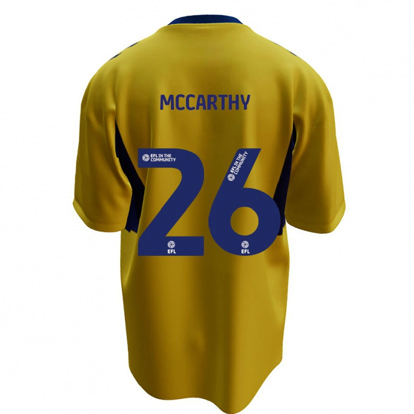 Danxen Dames Jason Mccarthy #26 Geel Blauw Uitshirt Uittenue 2025/26 T-Shirt
