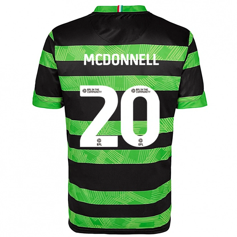 Danxen Dames Joe Mcdonnell #20 Zwart Groen Uitshirt Uittenue 2025/26 T-Shirt