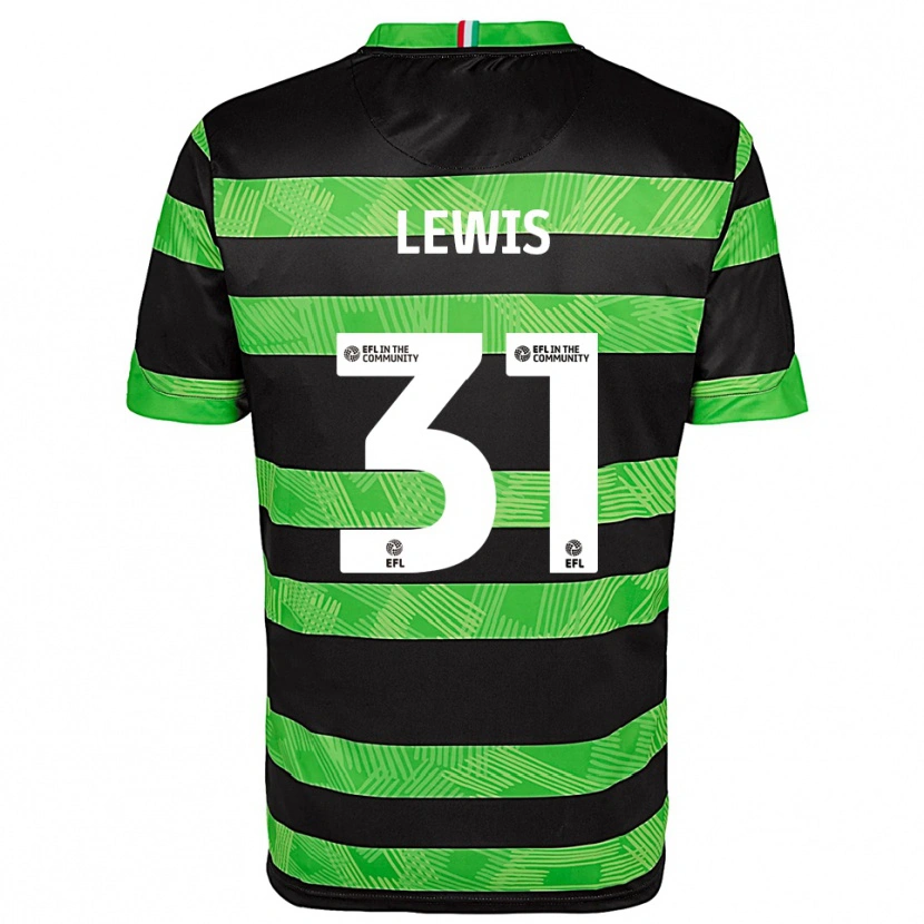 Danxen Dames Joe Lewis #31 Zwart Groen Uitshirt Uittenue 2025/26 T-Shirt
