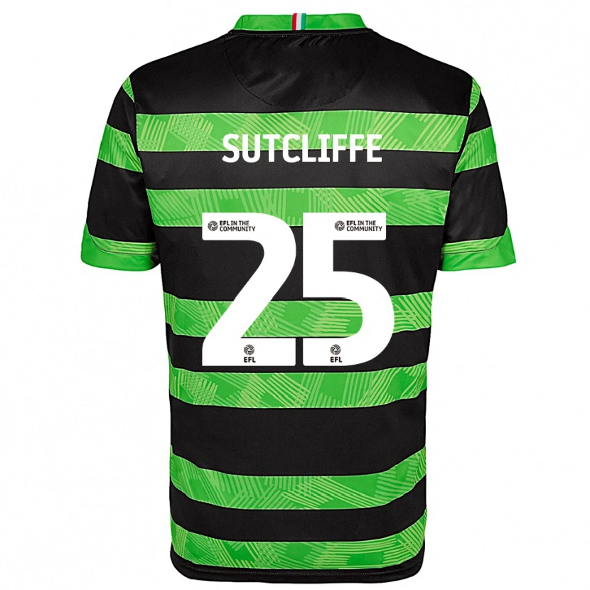 Danxen Dames Ethan Sutcliffe #25 Zwart Groen Uitshirt Uittenue 2025/26 T-Shirt