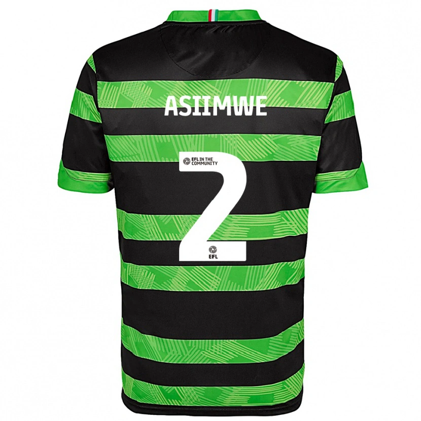 Danxen Dames Nathan Asiimwe #2 Zwart Groen Uitshirt Uittenue 2025/26 T-Shirt
