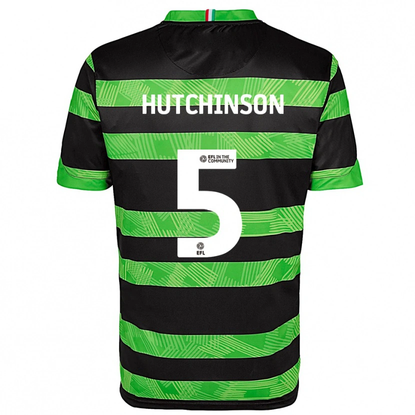 Danxen Dames Sam Hutchinson #5 Zwart Groen Uitshirt Uittenue 2025/26 T-Shirt