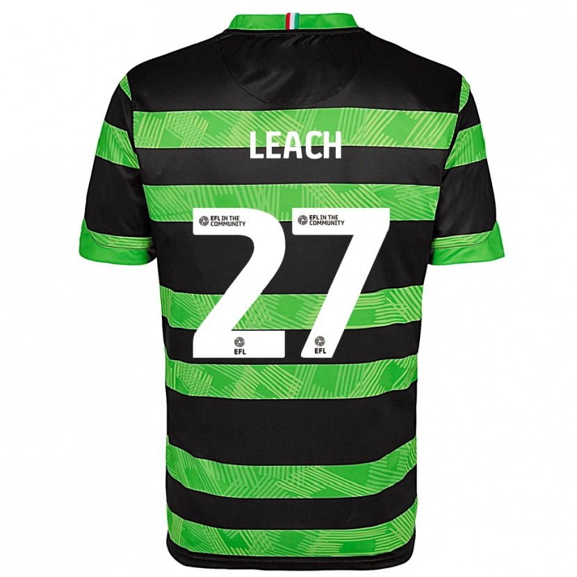 Danxen Dames Ed Leach #27 Zwart Groen Uitshirt Uittenue 2025/26 T-Shirt