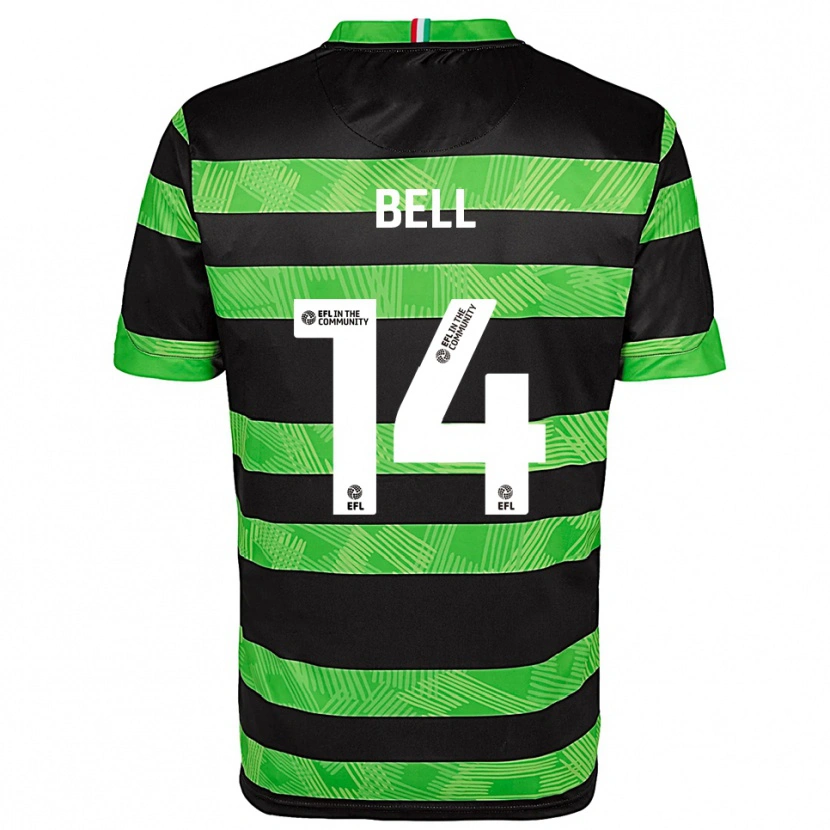 Danxen Dames Leanne Bell #14 Zwart Groen Uitshirt Uittenue 2025/26 T-Shirt