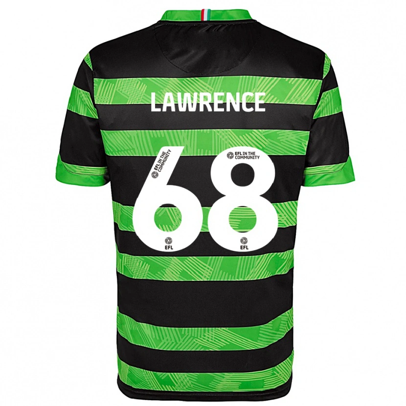 Danxen Dames Jake Lawrence #68 Zwart Groen Uitshirt Uittenue 2025/26 T-Shirt