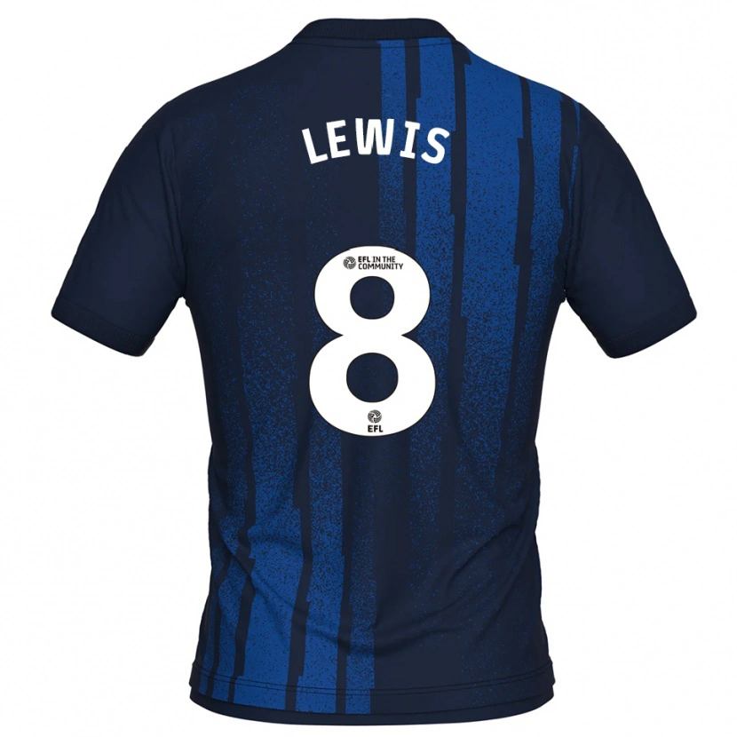 Danxen Dames Aaron Lewis #8 Marine Wit Uitshirt Uittenue 2025/26 T-Shirt