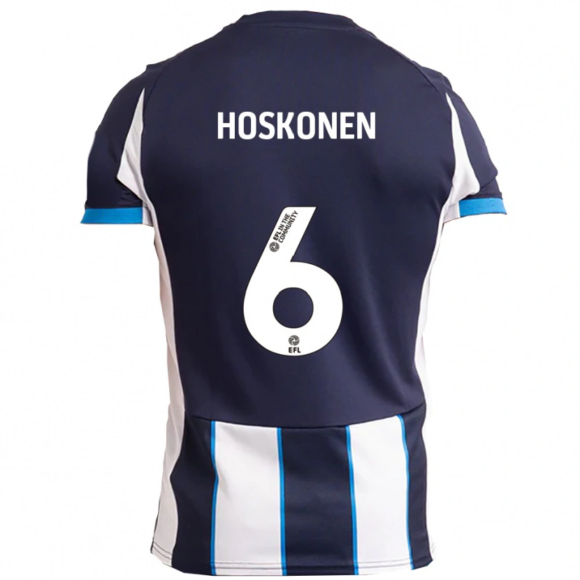 Danxen Dames Arttu Hoskonen #6 Wit Marine Uitshirt Uittenue 2025/26 T-Shirt