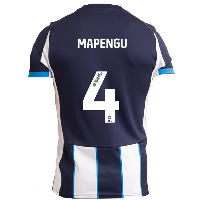 Danxen Dames Nathaniel Mapengu #4 Wit Marine Uitshirt Uittenue 2025/26 T-Shirt