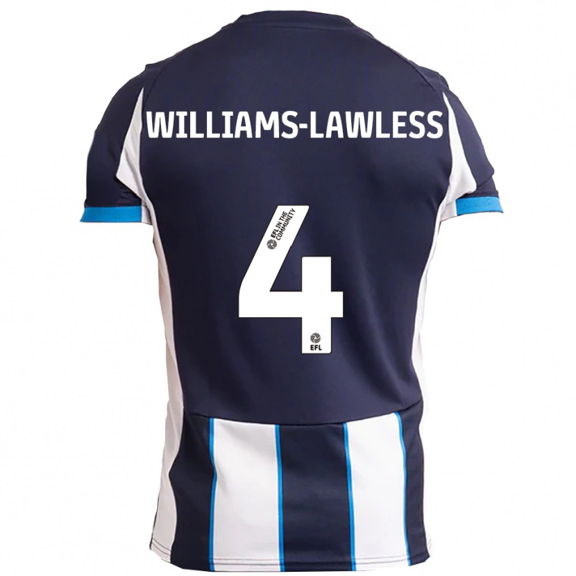 Danxen Dames John Williams-Lawless #4 Wit Marine Uitshirt Uittenue 2025/26 T-Shirt