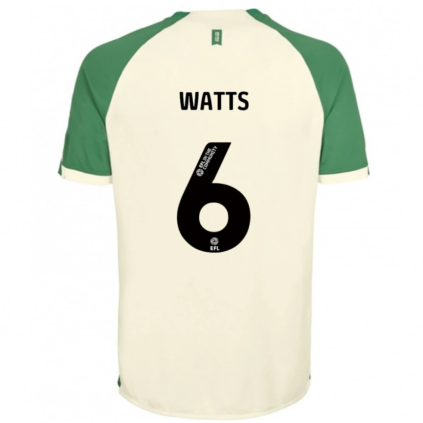 Danxen Dames Kell Watts #6 Gebroken Wit Groen Uitshirt Uittenue 2025/26 T-Shirt