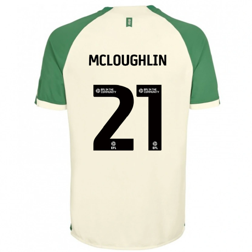 Danxen Dames Shane Mcloughlin #21 Gebroken Wit Groen Uitshirt Uittenue 2025/26 T-Shirt