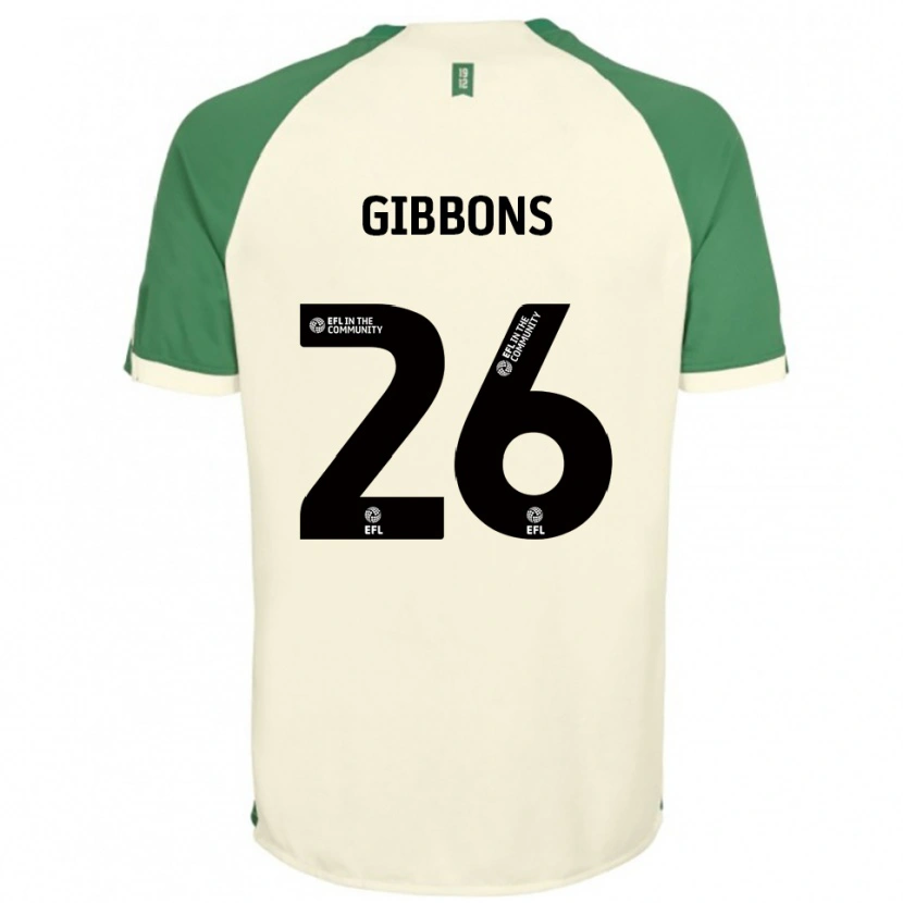 Danxen Dames James Gibbons #26 Gebroken Wit Groen Uitshirt Uittenue 2025/26 T-Shirt