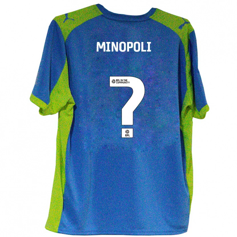 Danxen Dames Giovanni Minopoli #0 Hemelsblauw Geel Uitshirt Uittenue 2025/26 T-Shirt