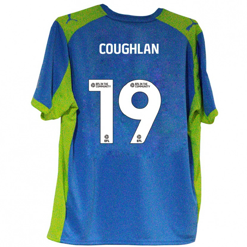 Danxen Dames Ronan Coughlan #19 Hemelsblauw Geel Uitshirt Uittenue 2025/26 T-Shirt